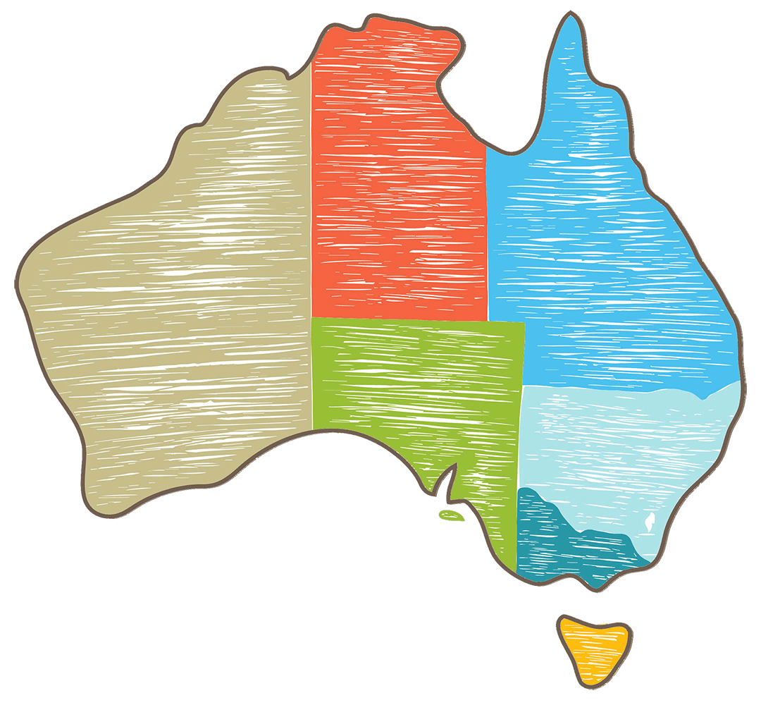 mapa de Australia